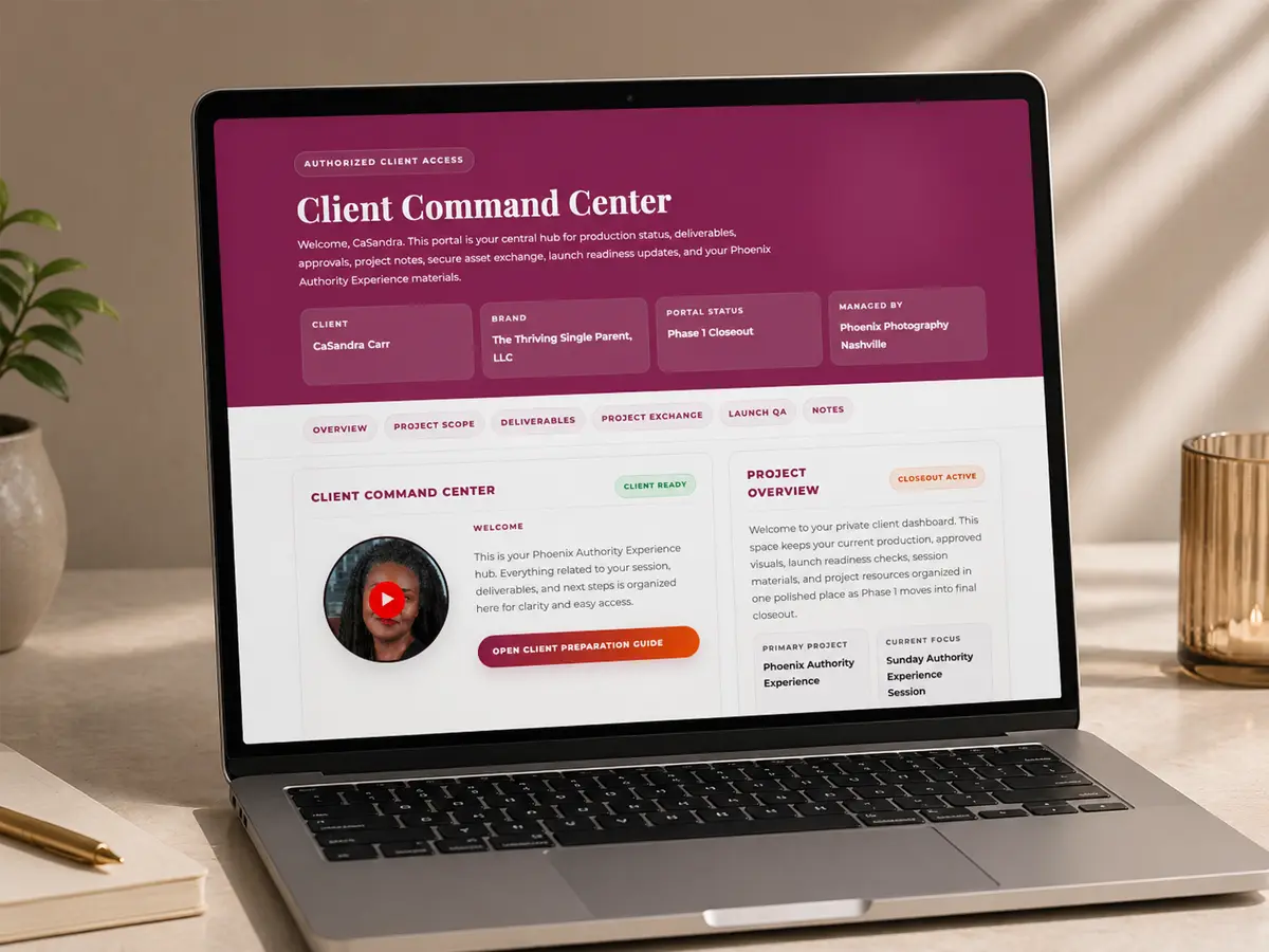 The Thriving Single Parent client command center portal